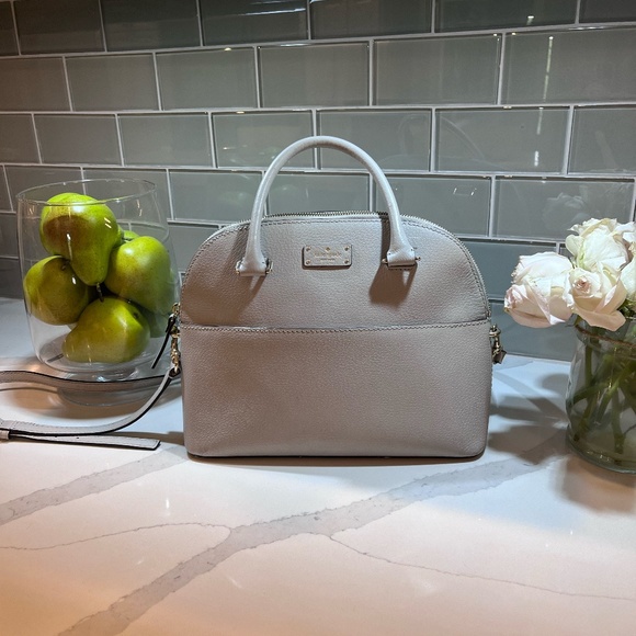 Kate Spade Handbags - Gray Kate Spade Satchel 100% Cow Leather